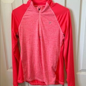 Old Navy Active Coral Quarter-Zip Top